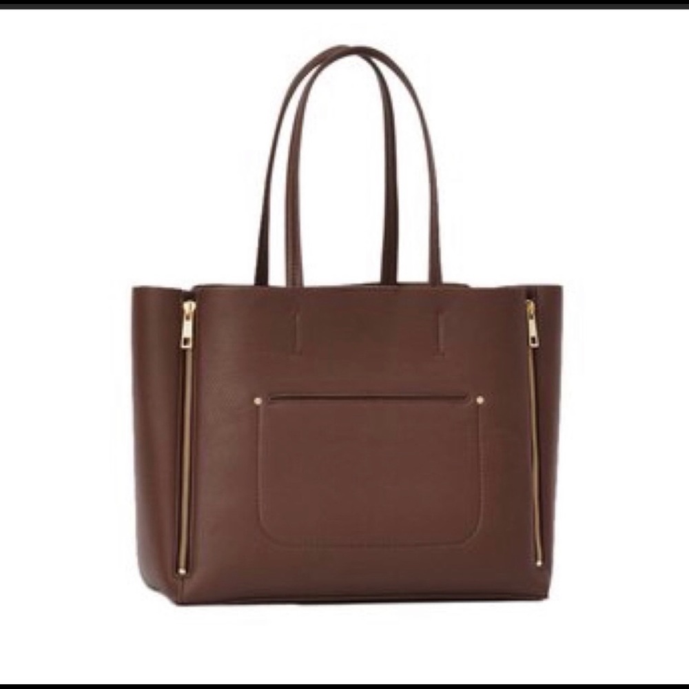 Ann Taylor Pebbled Leather Signature Tote